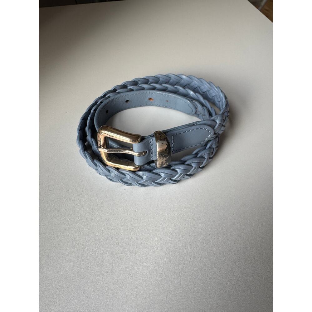Talbots Light Blue Leather Belt Size M‎